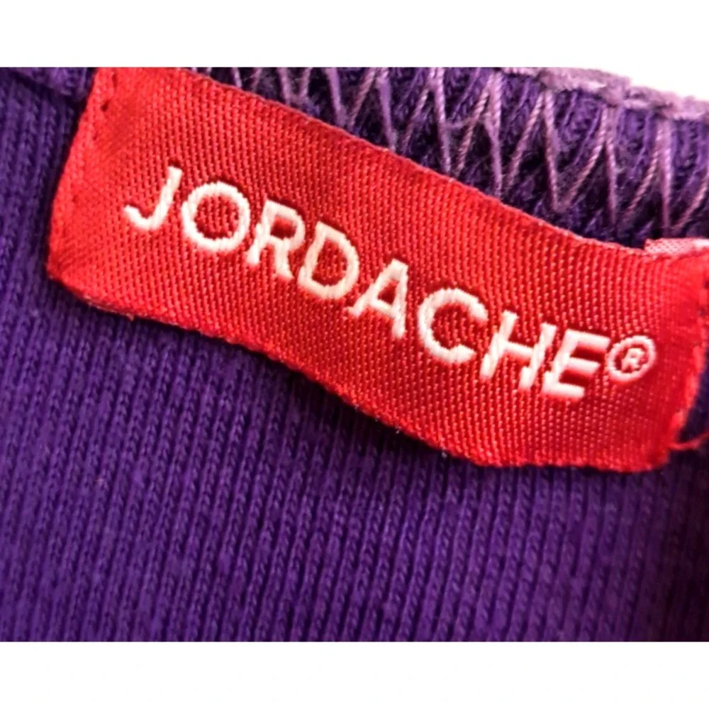 Vtg Jordache Girls 10-12  Shirt Long‎ Sleeve Purple Embroidered Flower Preppy